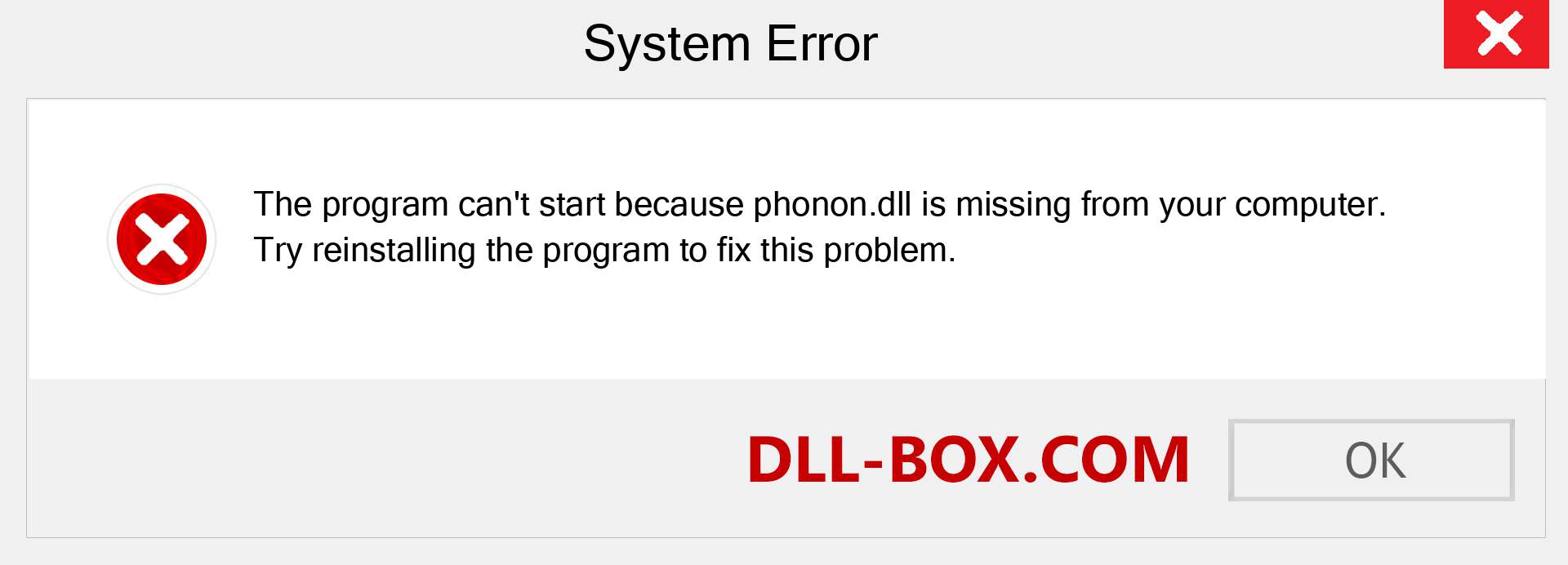  phonon.dll file is missing?. Download for Windows 7, 8, 10 - Fix  phonon dll Missing Error on Windows, photos, images